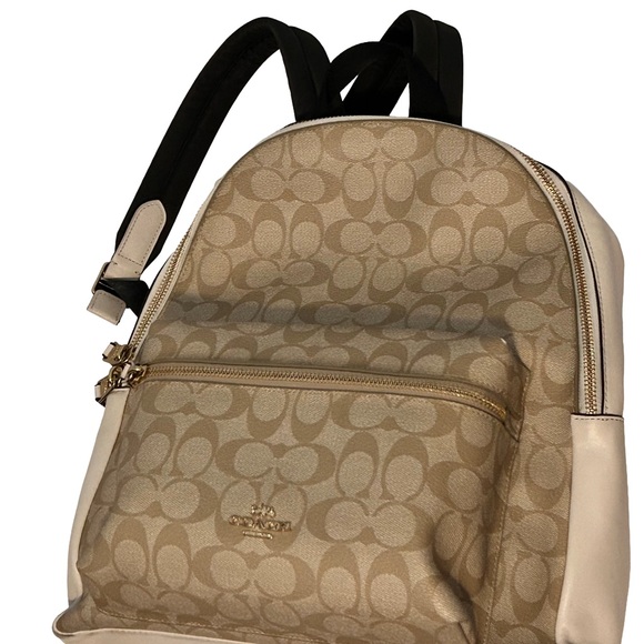 Coach Tan Signature Charlie Leather Backpack main image 10